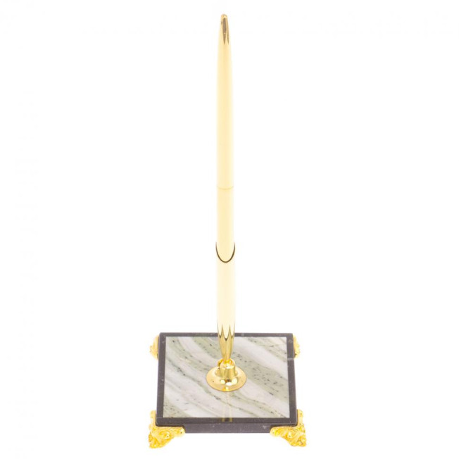 Подставка под ручку из офиокальцита на ножках 6,5х6,5х21 см