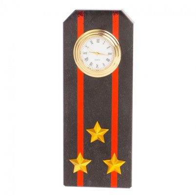 Часы "Погон полковник МП ВМФ" из змеевика