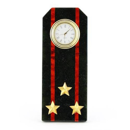 Часы "Погон полковник МП ВМФ" из змеевика