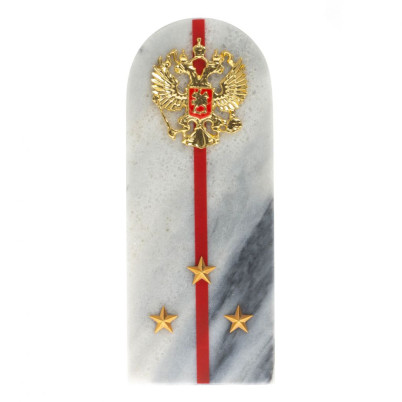 Сувенир погон &quot;Ст. Лейтенант МВД&quot; камень мрамор