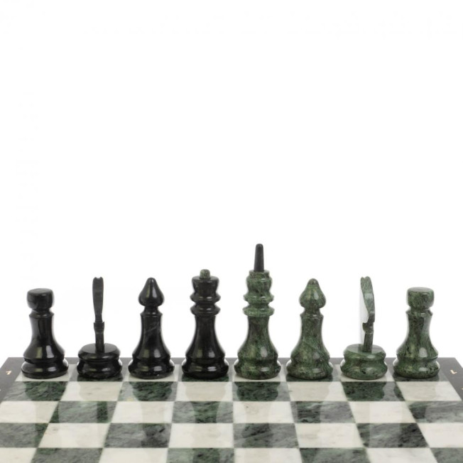 Шахматы "Классические" змеевик, мрамор доска 40х40 см