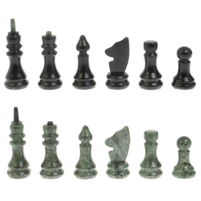 Шахматы "Классические" змеевик, мрамор доска 40х40 см