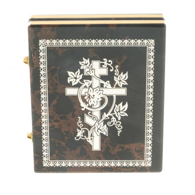 Икона складная &quot;Св. Серафим Саровский&quot; камень обсидиан