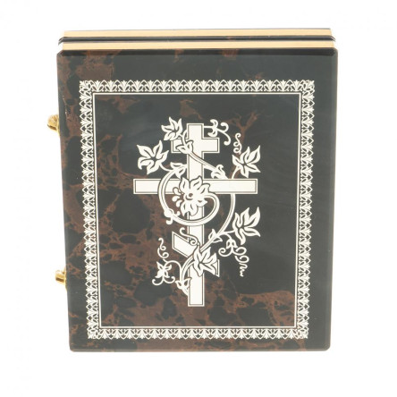 Икона складная "Св. Серафим Саровский" камень обсидиан