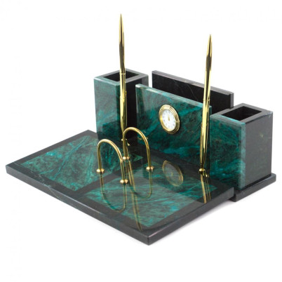 Настольный набор &quot;Советник&quot; из змеевика