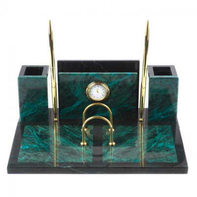 Настольный набор &quot;Советник&quot; из змеевика