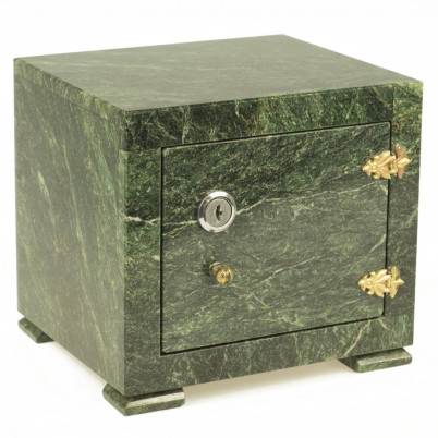 Сейф малый камень змеевик 18,5х16х17 см