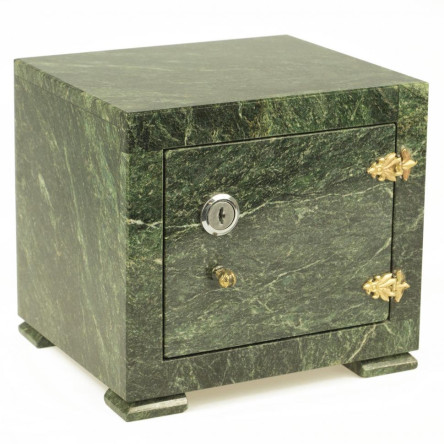 Сейф малый камень змеевик 18,5х16х17 см