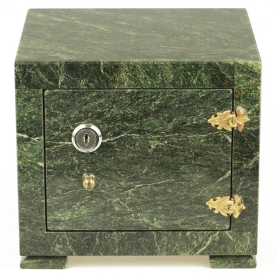 Сейф малый камень змеевик 18,5х16х17 см
