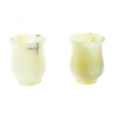 Набор стопок 2 шт "Тюльпан" из оникса 3,7х3,7х3,5 см в коробке (1,5х2)