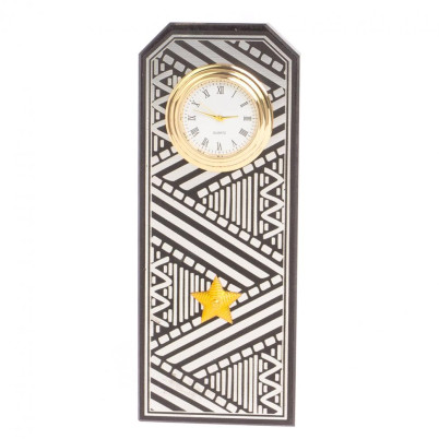 Часы "Погон генерал" цвет серебро камень змеевик