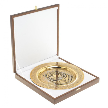 Тарелка с гравюрой "Тигр" 22,5 см Златоуст