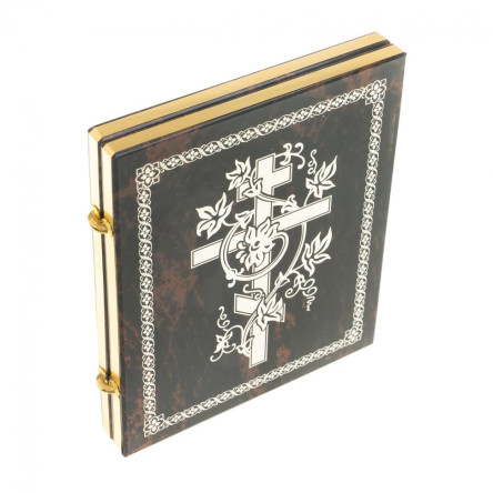 Икона складная "Спаситель" камень обсидиан