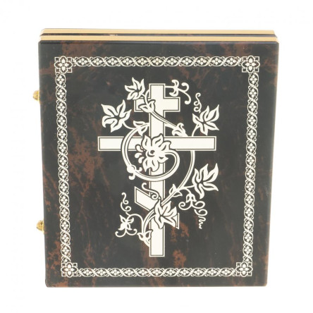 Икона складная "Спаситель" камень обсидиан