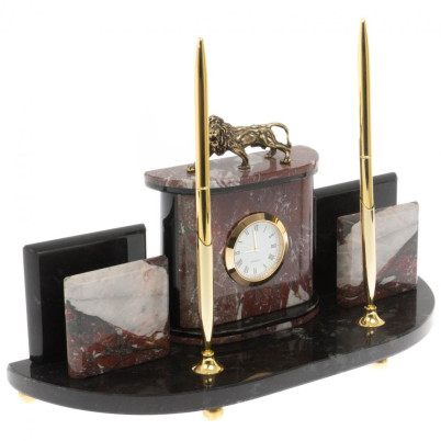 Настольный прибор &quot;Лев&quot; из креноида