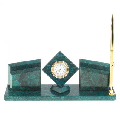 Письменный набор из змеевика &quot;Куб&quot;