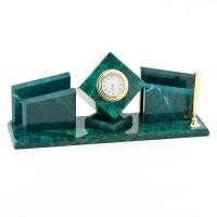 Письменный набор из змеевика &quot;Куб&quot;