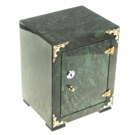 Сейф средний камень змеевик 18,5х16х24,5 см