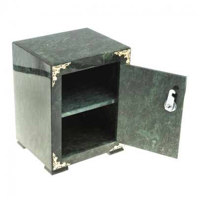 Сейф средний камень змеевик 18,5х16х24,5 см