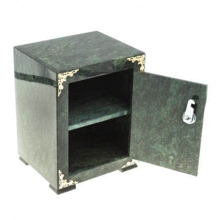 Сейф средний камень змеевик 18,5х16х24,5 см