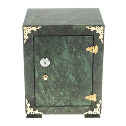 Сейф средний камень змеевик 18,5х16х24,5 см