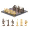 Шахматы с бронзовыми фигурами "Спарта" камень креноид 40х40 см