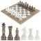 Шахматы "Битва" ракушечник, мрамор доска 38х38 см