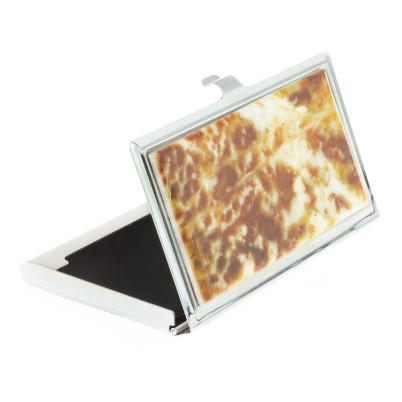 Карманная визитница из камня благородный офит цвет серебро