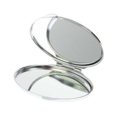 Зеркальце овальное из малахита с хризоколлой цвет серебро