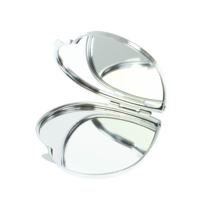 Зеркало карманное &quot;Сердце&quot; из нефрита цвет серебро