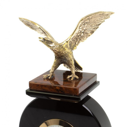 Настольный набор "Орёл" камень обсидиан