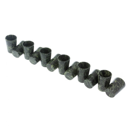 Водочный набор 12 стопок на подносе из змеевика