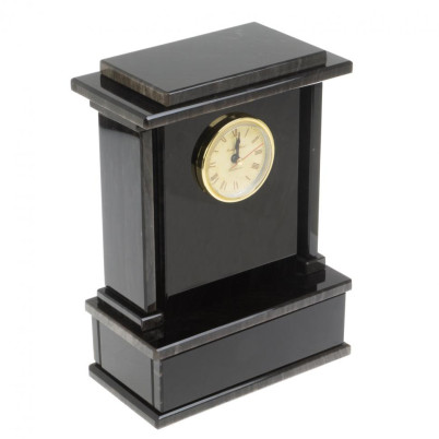 Настольные часы из черного обсидиана