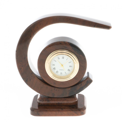 Настольные часы &quot;Элегия&quot; камень обсидиан