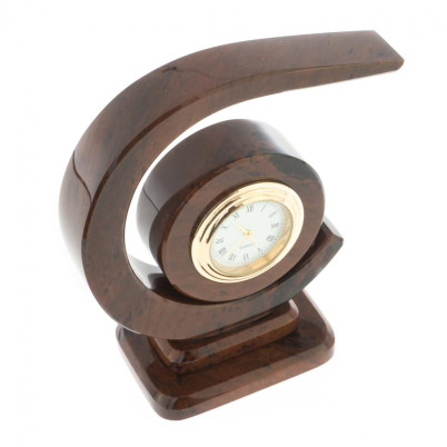 Настольные часы &quot;Элегия&quot; камень обсидиан