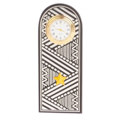 Часы "Погон генерал" цвет серебро камень змеевик овал