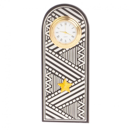 Часы "Погон генерал" цвет серебро камень змеевик овал