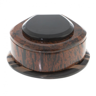 Шкатулка камень обсидиан коричневый &quot;Ракушка&quot; 14х12х6 см