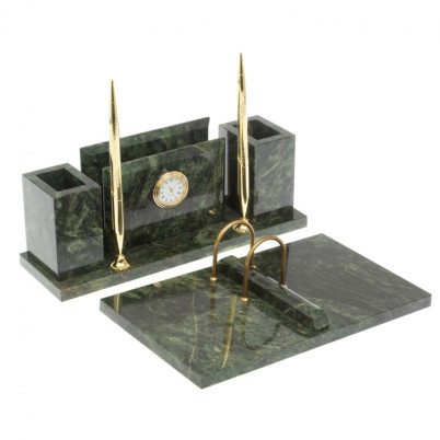 Настольный набор "Советник" из шабровского змеевика