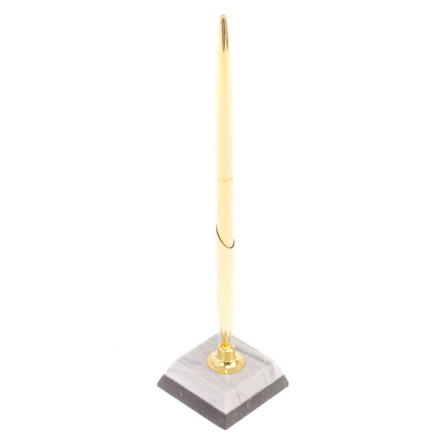 Подставка под ручку из серого мрамора 5х5х22 см