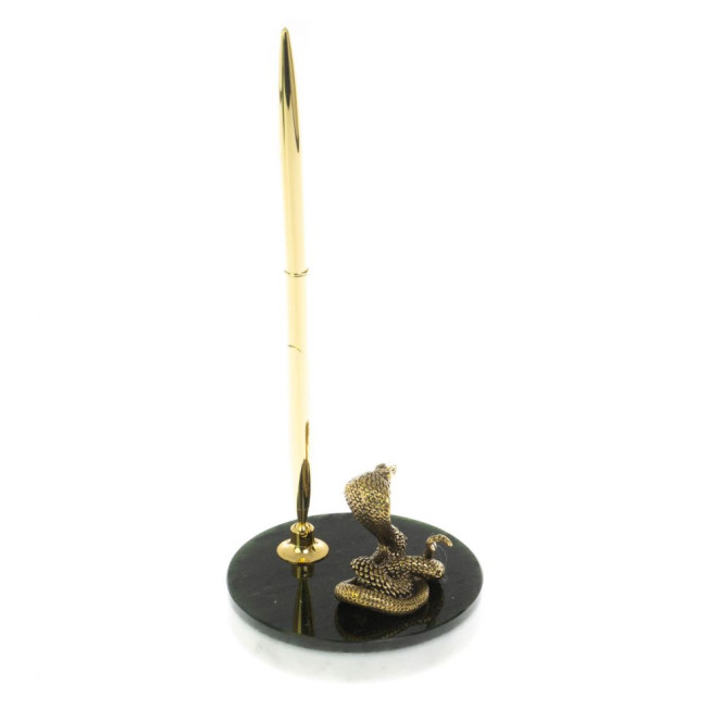 Сувенирная ручка &quot;Кобра&quot; из нефрита