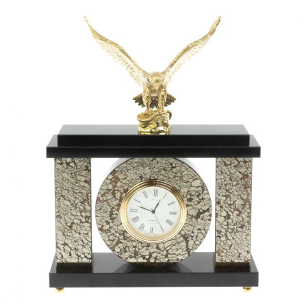 Часы "Орел" из камня пирит