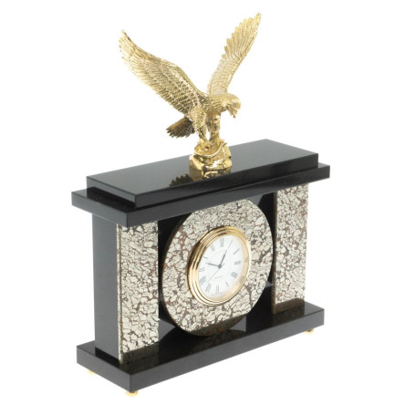 Часы "Орел" из камня пирит