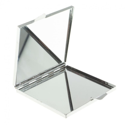 Зеркало квадратное из змеевика с ящерицей цвет серебро