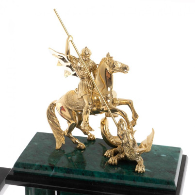 Настольный набор "Георгий Победоносец" змеевик