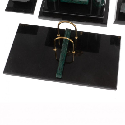 Настольный набор "Георгий Победоносец" змеевик