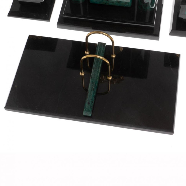 Настольный набор "Георгий Победоносец" змеевик