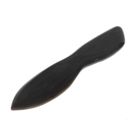 Нож каменный из черного обсидиана 22х4,5х1 см