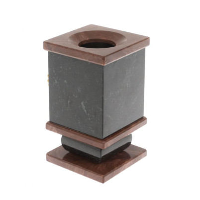 Стакан для ручек / карандашей &quot;Герб РФ&quot; из лемезита