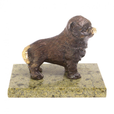 Статуэтка из бронзы &quot;Чао чао&quot; змеевик